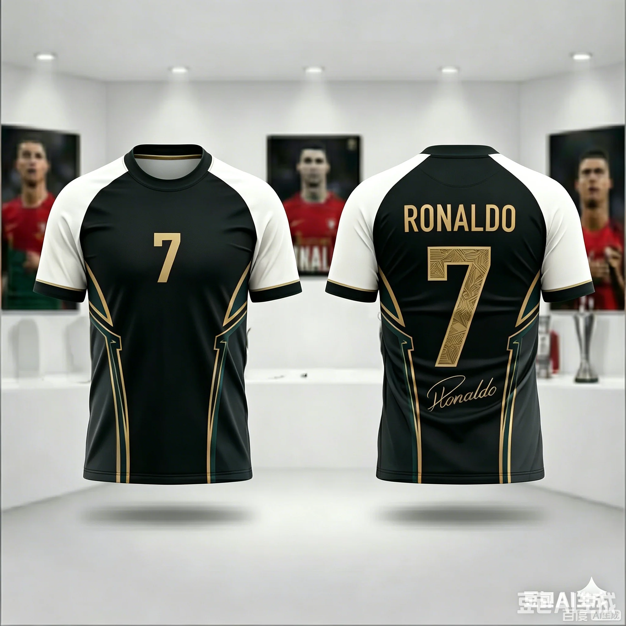 KIDS' #RONALDO#7 FOOTBALL T-SHIRT BREATHABLE AND QUICK-DRYING TRAINING T-SHIRT FAN SPORTSWEAR PARENT-CHILD SPORTSWEAR