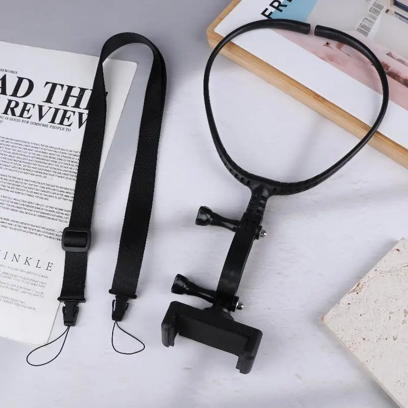 1 conjunto de câmera de ação de telefone 2 em 1, suporte de pescoço para ação, câmera de ação universal, acessórios de telefone