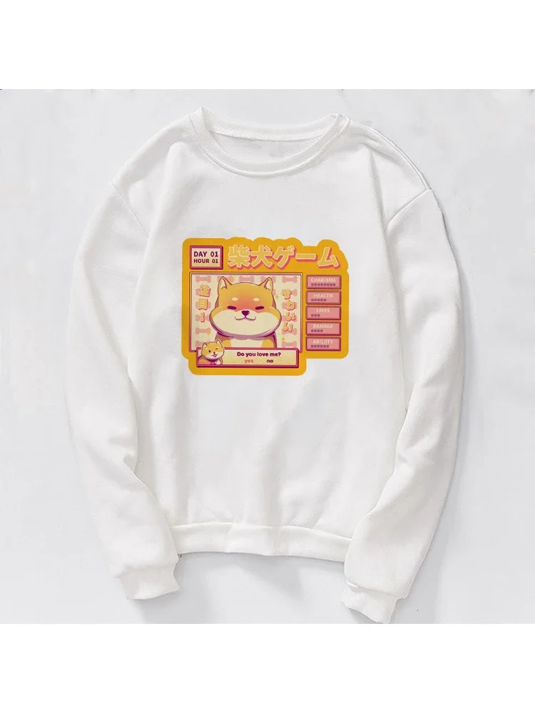 Kawaii Cute Shiba Inu Doge Print Hoodies Winter Autumn Pullovers Women Loose Long Sleeve Cute Harajuku Hooded Sweatshirts