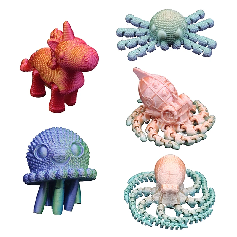 

3D Printed Octopus 3D Printed Horse 3D Printed Animal Home Office Desktop Crafts Ornament Creative Gifts 3D Printed Animal Toy