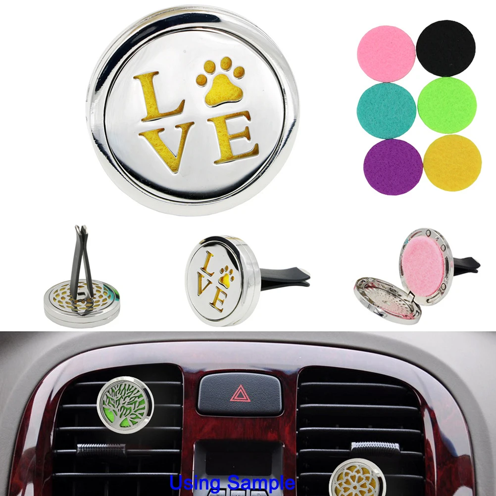 

10Pcs Car Scent Clip Alloy Durable Wearproof Hollow Style Perfume Diffuser Air Freshener Car Vent Clip Aromatherapy Decoration