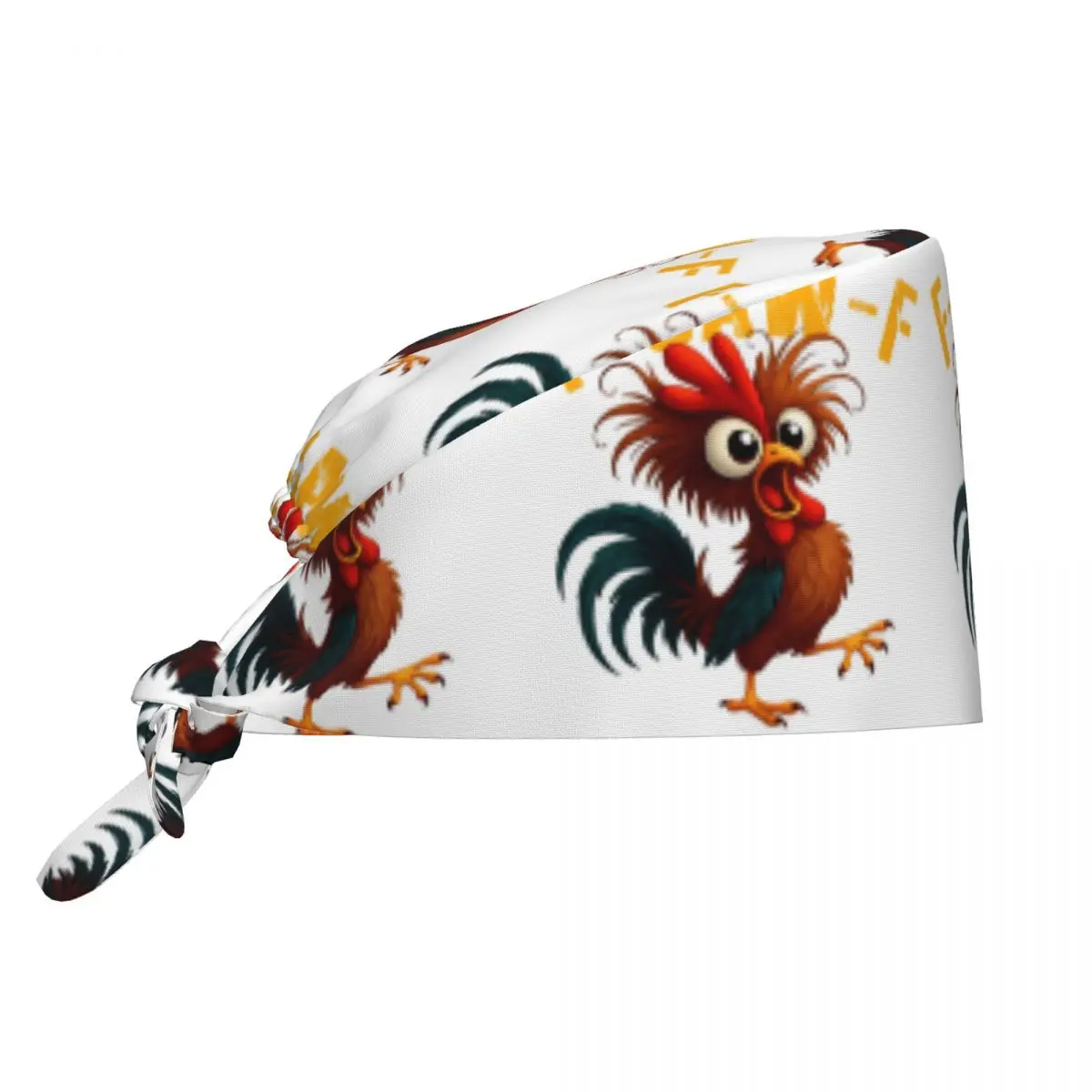 

Шапочки-скрабы F-CAW-F Шапки для медсестер с курицей Унисекс Модная медицинская шапка Дышащий держатель Рабочая шапка с длинными волосами
