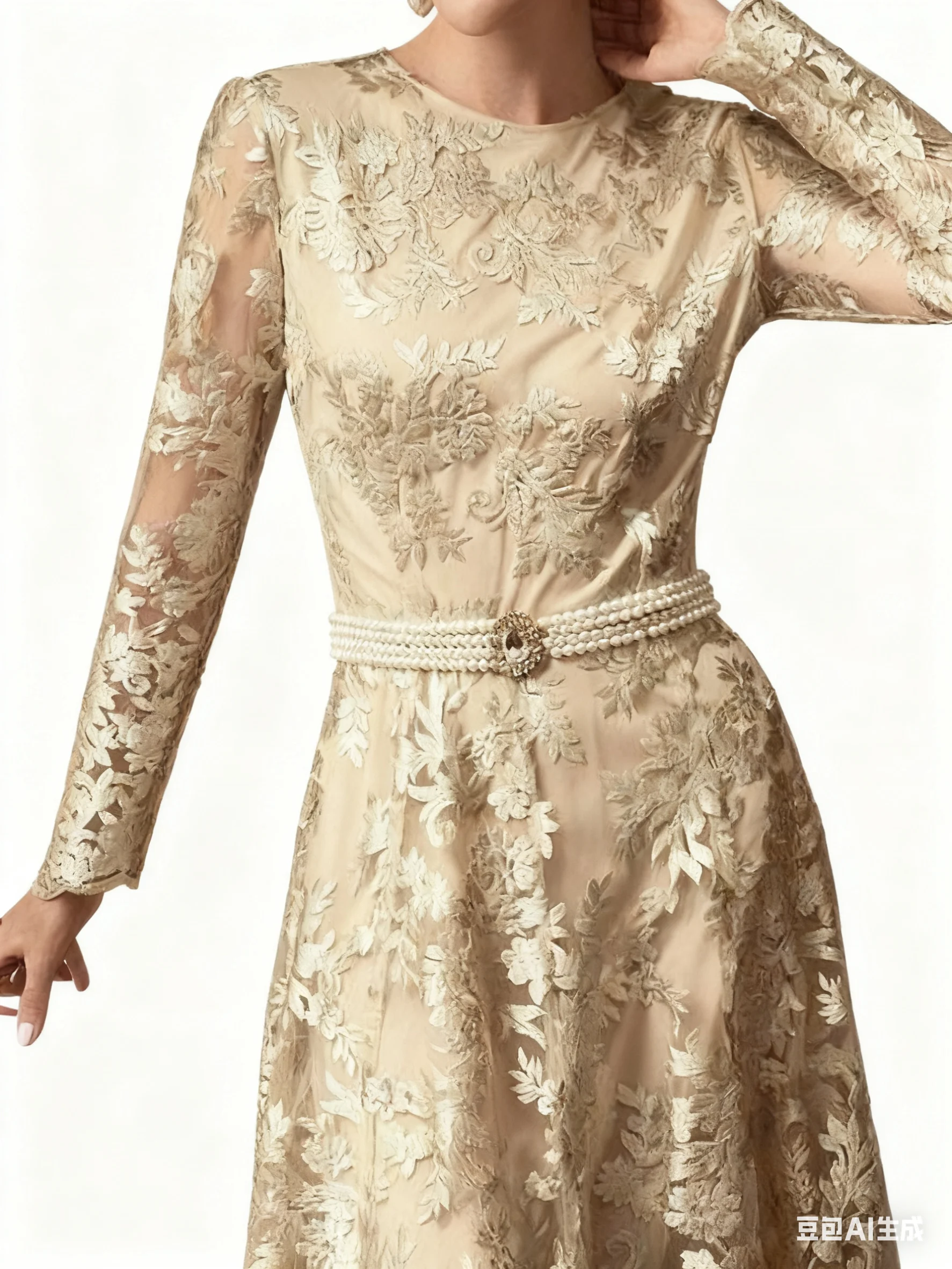 

Elegant O-Neck Appliquins Full Sleeve Sashes A-Line Formal Evening Dresses Birthday Party Prom Gowns Customized