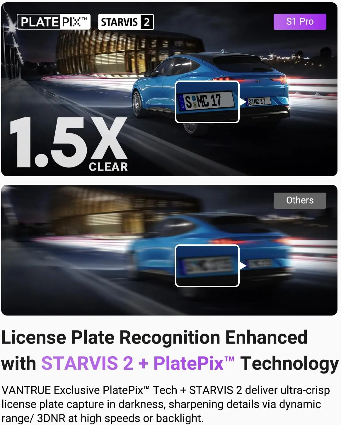 AI Cam S1 Pro Mini WiFi Car Camera, App Control, GPS, Night Vision, 24H Monitor, 158° Wide Angle