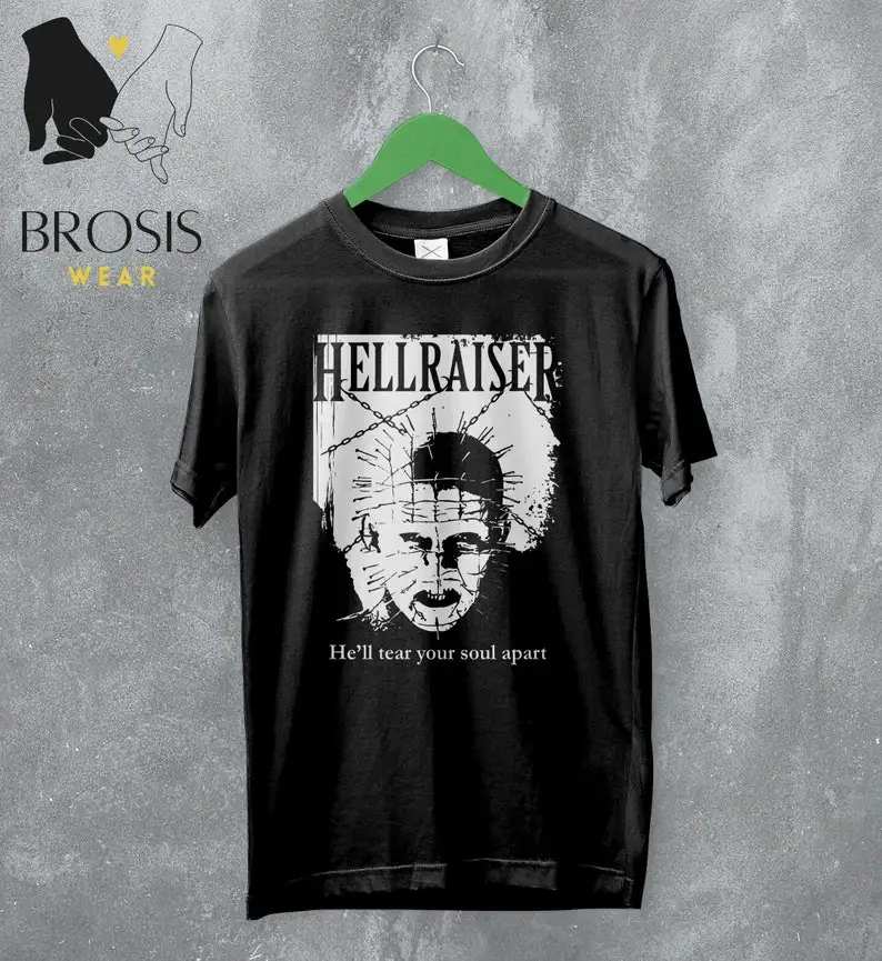 

Футболка Hellraiser, страшная фотография, винтажная графическая футболка в стиле 90-х Hellraiser, культ фильма, готика, идея подарков
