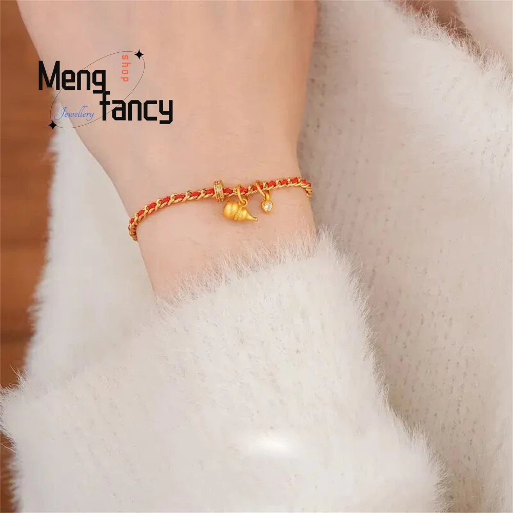 سوار القرع على شكل قلب من الزركون، إكسسوار أنيق ومتعدد الاستخدامات وعصري مع فاخر على الطراز الصيني الجديد