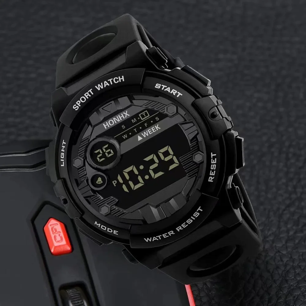 Men\'s LED Digital Watch Men Sport Watches Fitness Electronic Watch Multifunction Military Sports Watches Clock Kids Gifts