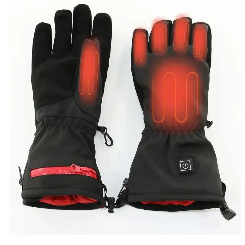 

Professional Factory 7.4V Rechargeable Lithium Battery Heated Gloves With Fingers and Back Hand Heating Waterproof