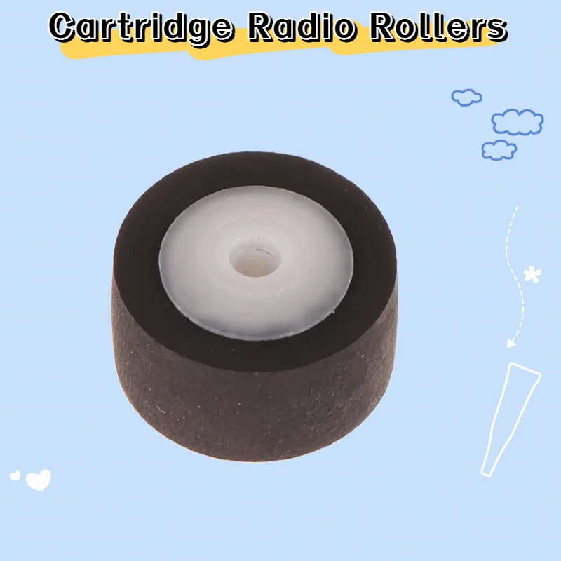 2Pcs Rubber Car Press Belt Cartridge Audio Radio Tape Recorder Movement Pinch Roller Stereo Cassette Deck Wheel 13x8.3x6.5x2MM