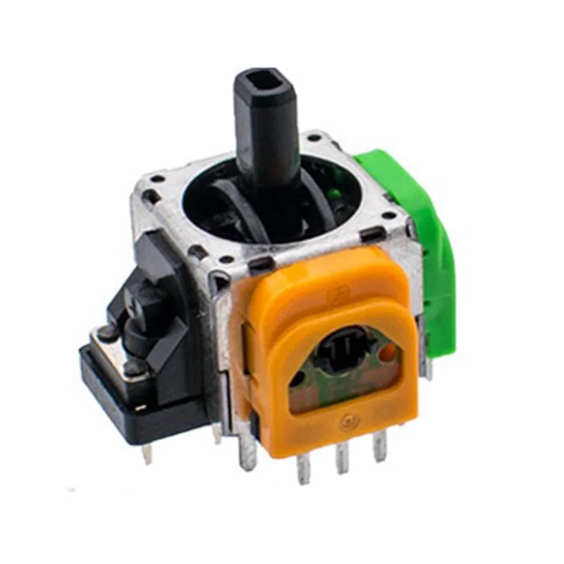 AB53 10 Uds para PS4 Hall potenciómetro de Joystick electromagnético naranja y verde Metal + plástico ajustable IC electromagnético Joyst