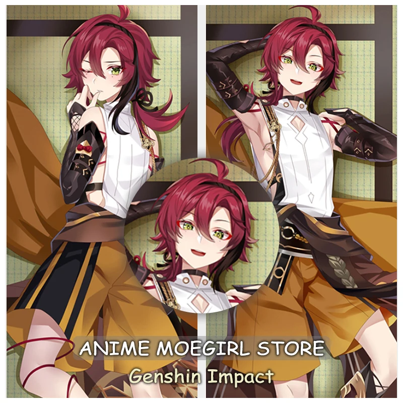 Genshin Impact Shikanoin Heizou Dakimakura Pillowcase Otaku Decor Hugging Body Pillow Cover Double-Sided Printed Cushion Covers