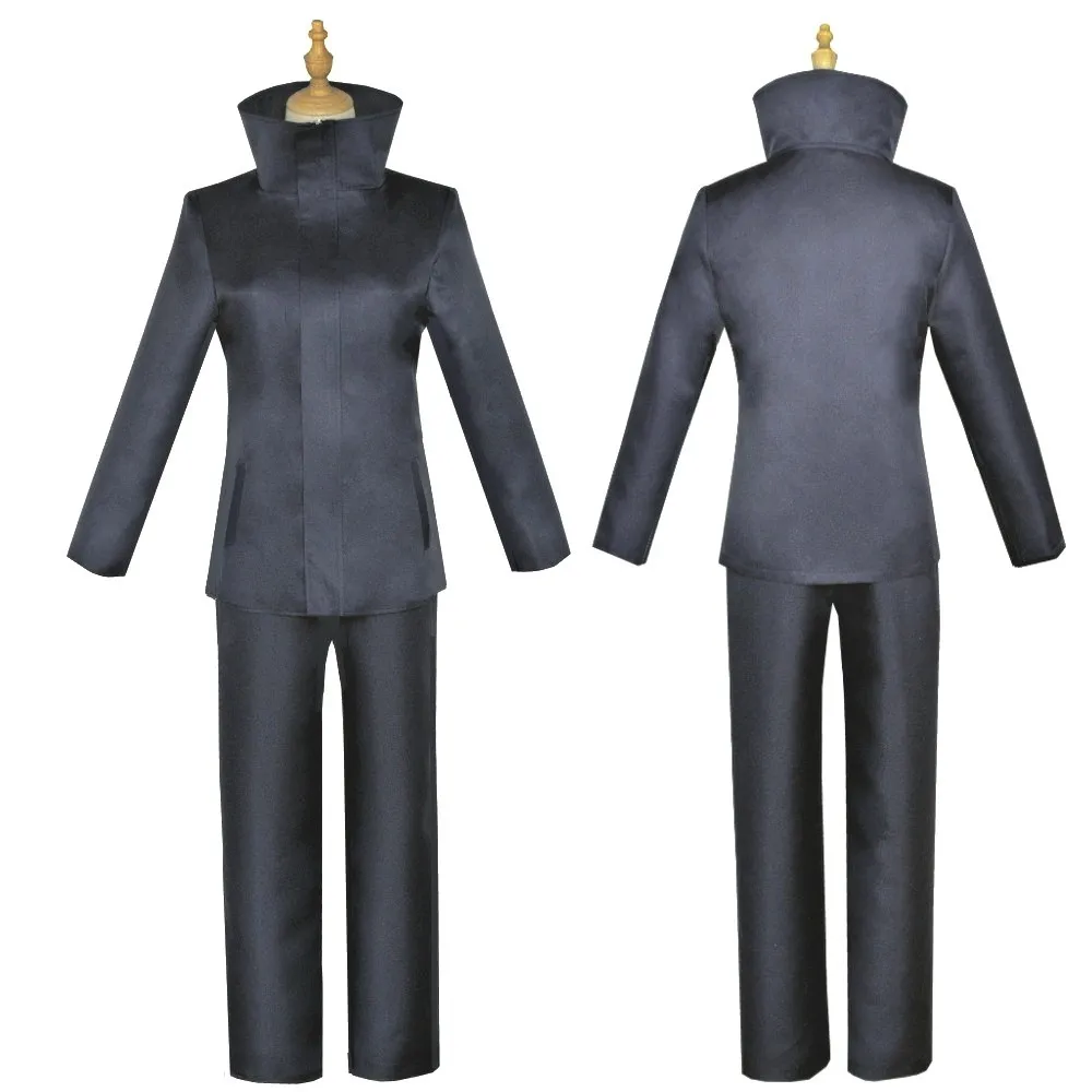 Anime Jujutsu Kaisen Satoru Gojo Cosplay Costume Black Suit Gojo Satoru Cosplay Costume Uniform Halloween for Men Adult