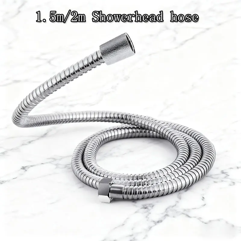 

1.5m/2m Shower Head Pipe Shower Hose Bath Hose Garden Hose Stainless Steel Flexible Pipe Plumbing for Bathroom Accessories Tool