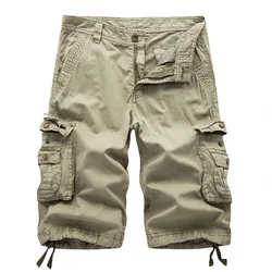 Shorts de carga tático militar para homens, shorts masculinos casuais com bolsos múltiplos, tamanho grande, verão, escolha, 2022