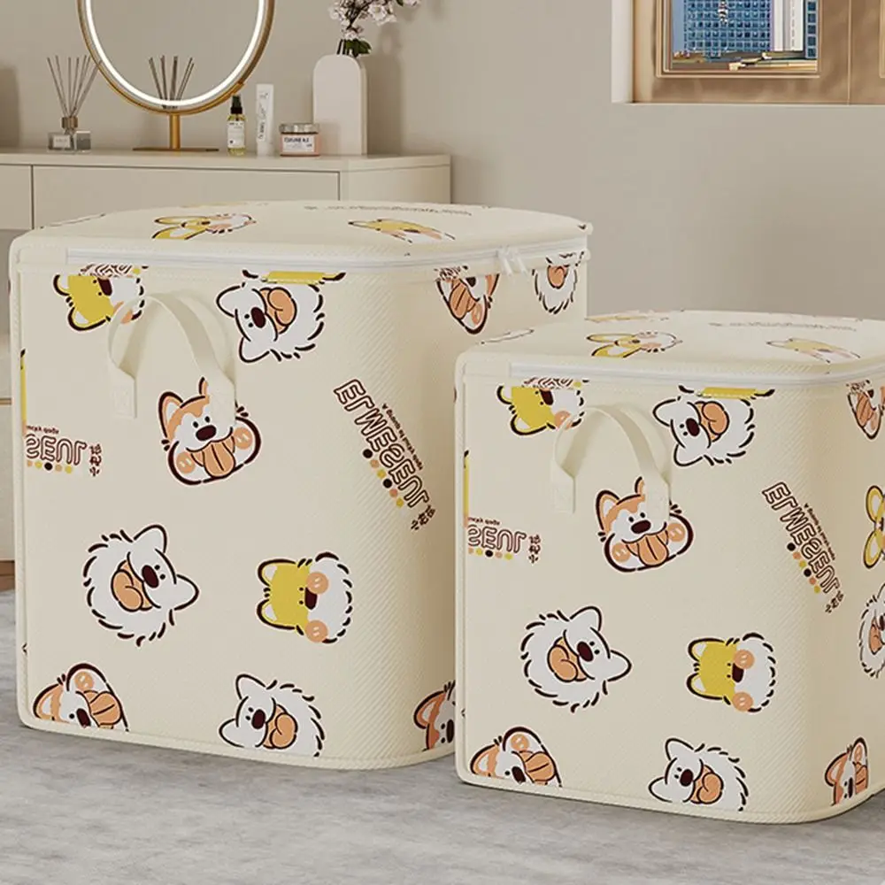 

Large Capacity Clothes Storage Bags Dust-proof Folding Storage Baskets with Handles Home Moving Storage Bag Clothes Organizer