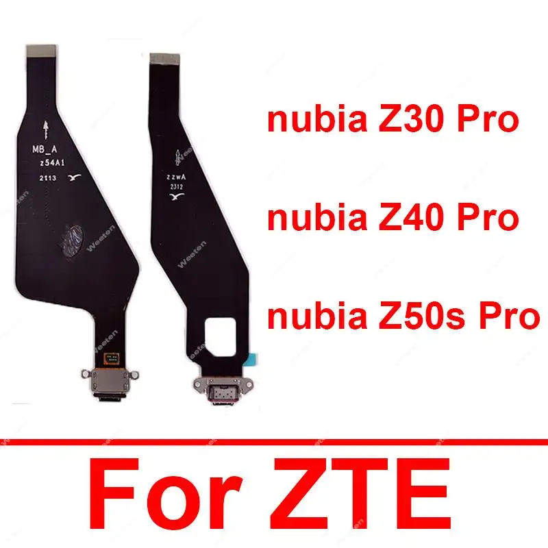 

USB Charging Flex Cable For ZTE nubia Z30 Z40 Z50s Pro NX667J NX701J NX713J USB Charger Dock Board Flex Cable Connector Parts