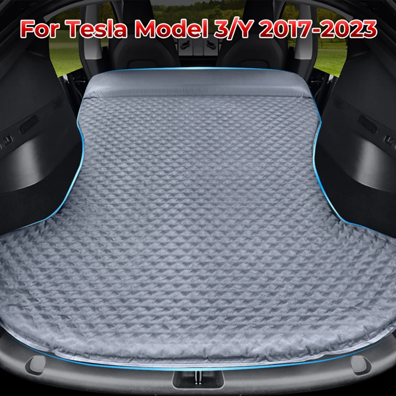 

Self-inflating Air Bed For Tesla Model 3 Y 2017-2023 With Memory Foam Storage Bag Suede Camping Portable Car Camping Mattress