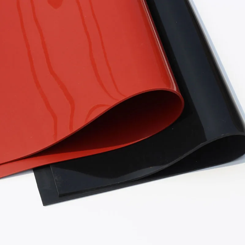 500*500mm Silicone rubber sheet Plate Mat High Temperature Resistance Rubber Flat Gasket Pad Red/Black/Clear