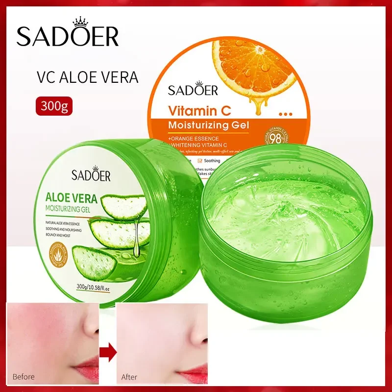 

SADOER 300g Aloe Vera Vitamin C Skin Care Moisturizing Gel Oil-Control Anti-wrinkle Anti-acne Brightening Soothing Cream