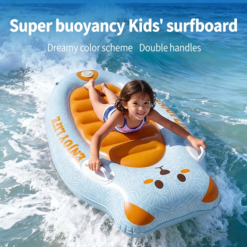 

Press To Inflate Floating Row with Handle Heavy Duty Swimming Pool Raft Portable Swim Board for Adults Kids Summer