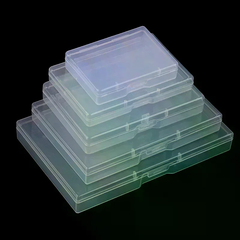 Transparent Plastic Box Rectangular Translucent Packing Box Storage Organizer Case Dustproof Durable Strong Jewelry Container