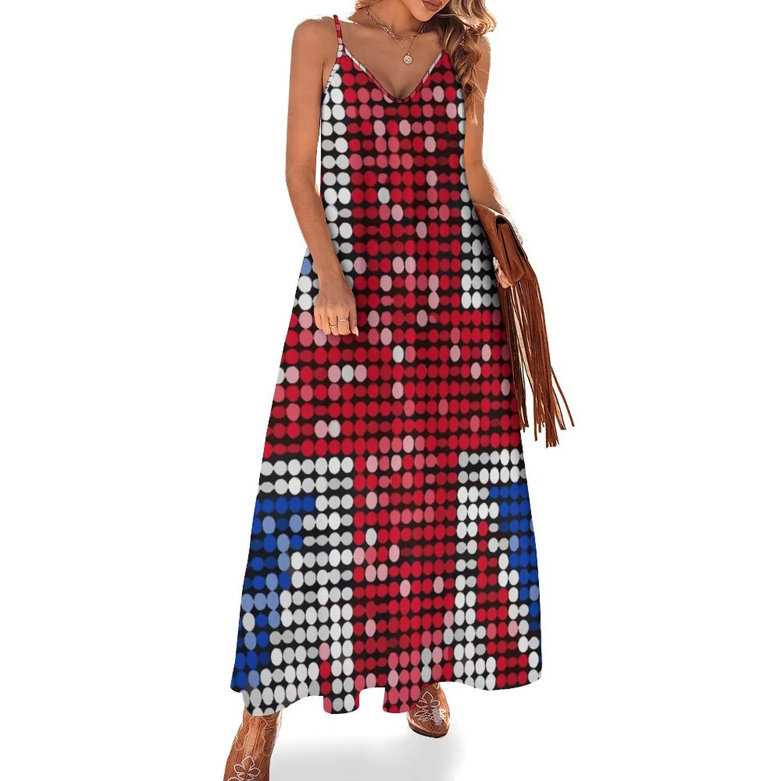 

Union Jack Flag UK Sequin Sleeveless Dress Dresses for wedding party Clothing Bride dresses african dresses for woman Dress