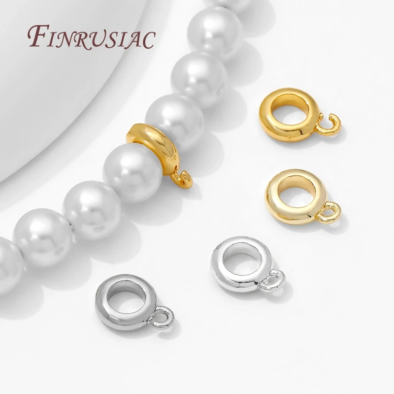 18K vergoldete Bügel für Schmuck, Zubehör für Anhänger, Perlentrenner, Anhängerhalter, Schmuckherstellungszubehör, Halskettenbügel – Detail 18