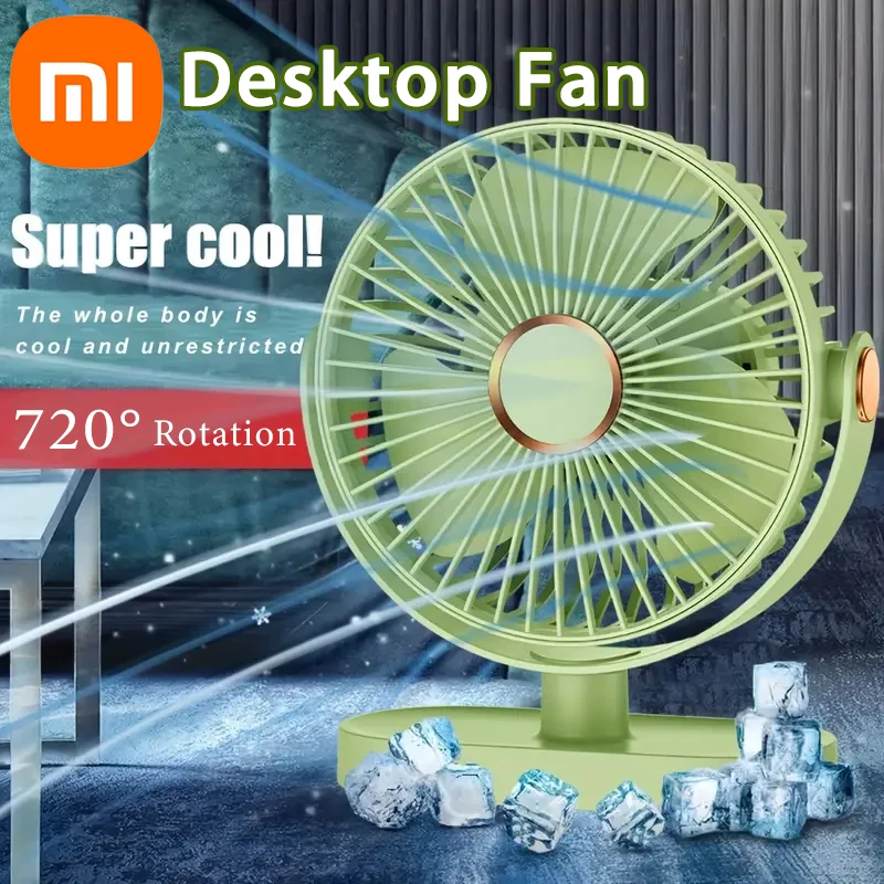 

Xiaomi Portable Desktop Fan 10000mAh 5 Speed ​​Mute 720° Rotation Cool USB Rechargeable Fans for Home Office Desktop Travel