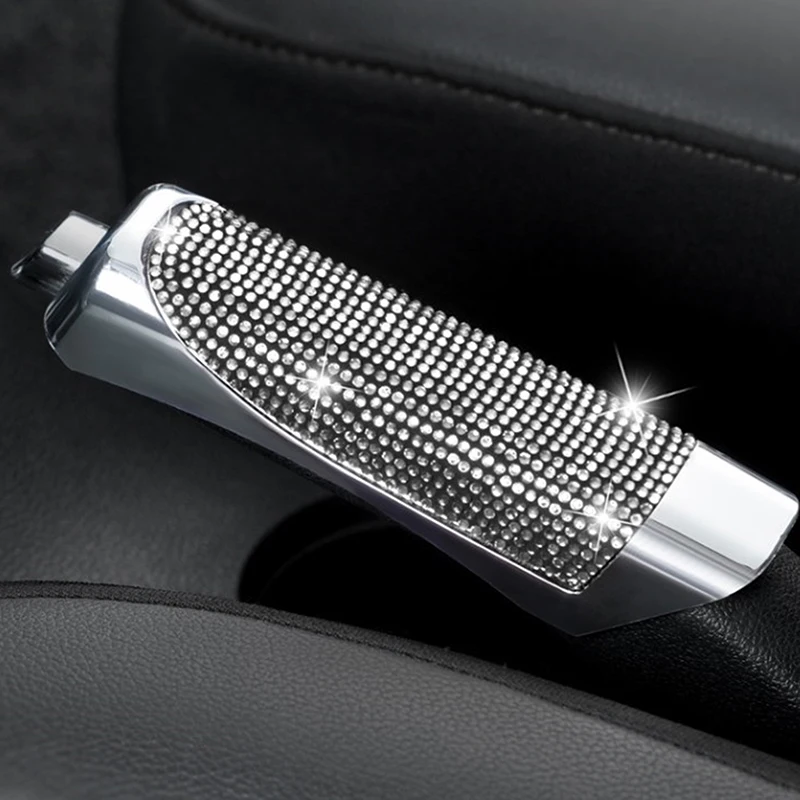 Universal Crystal Car Handbrake Covers Anti-slip Auto Gear Shift Collars Diamond Car Bling Accessories Interior 1PCS