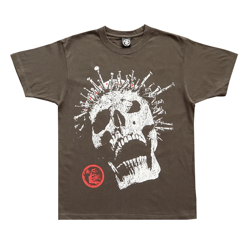 Cactus Jack Brand Men's Short Sleeve T-shirt Trendy round Neck Youth Summer Standard Fit Daily Wear Casual Fashion