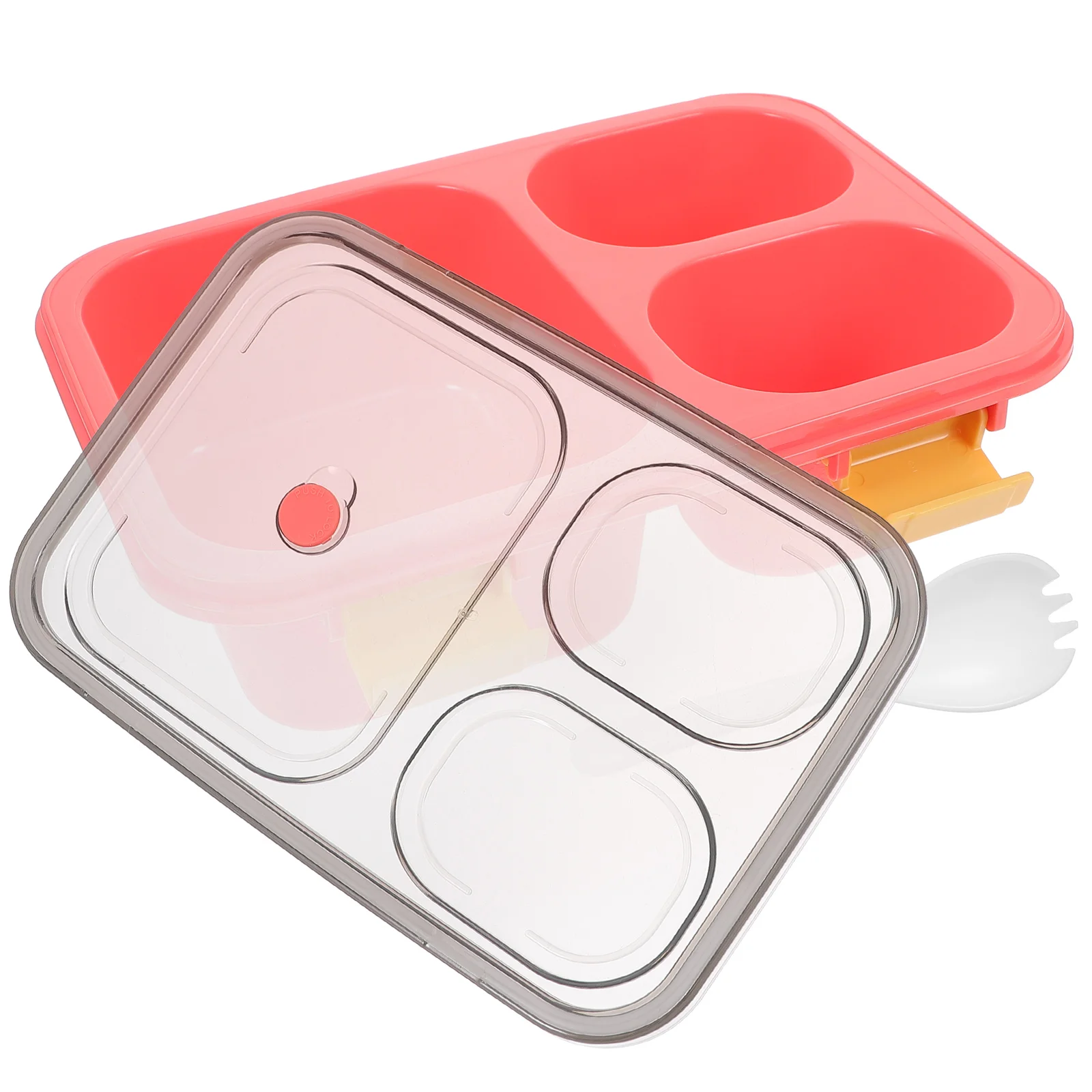 

Microwaveable Bento Box Airtight Seal Prep Containers Divided Compartments for Fruits Snacks Meals Microwavable Bento Box