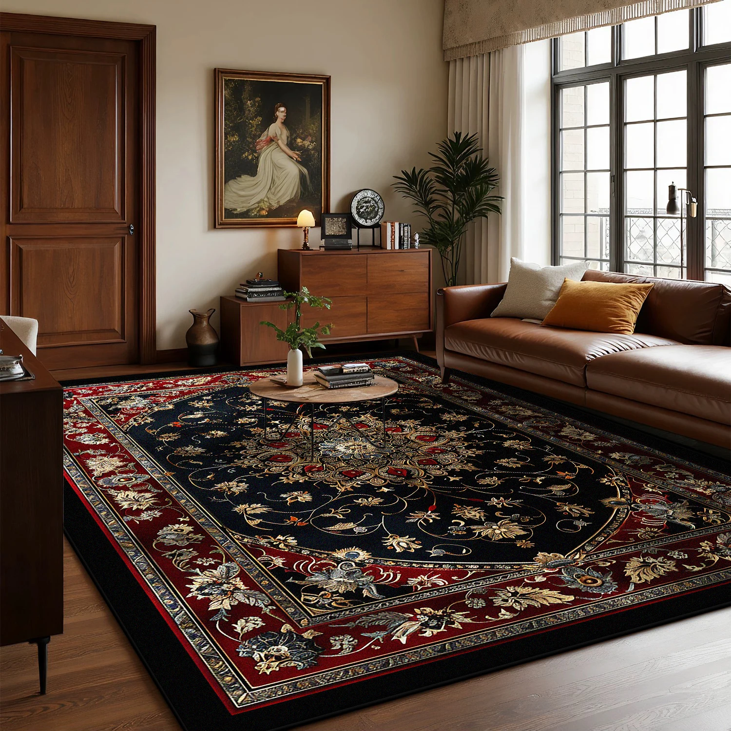 Persian Luxury Large Living Room Rugs Bohemian Decoration Home Sofa Area Easy Clean Carpet Bedroom Cloakroom Non-slip Floor Mat