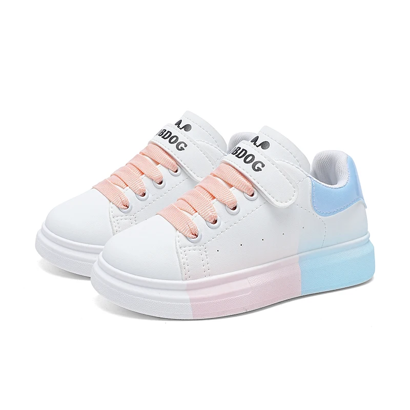 

Детская обувь, кроссовки для девочек, кожаные детские повседневные кроссовки на толстой подошве, школьные прогулочные спортивные теннисные туфли для девочек