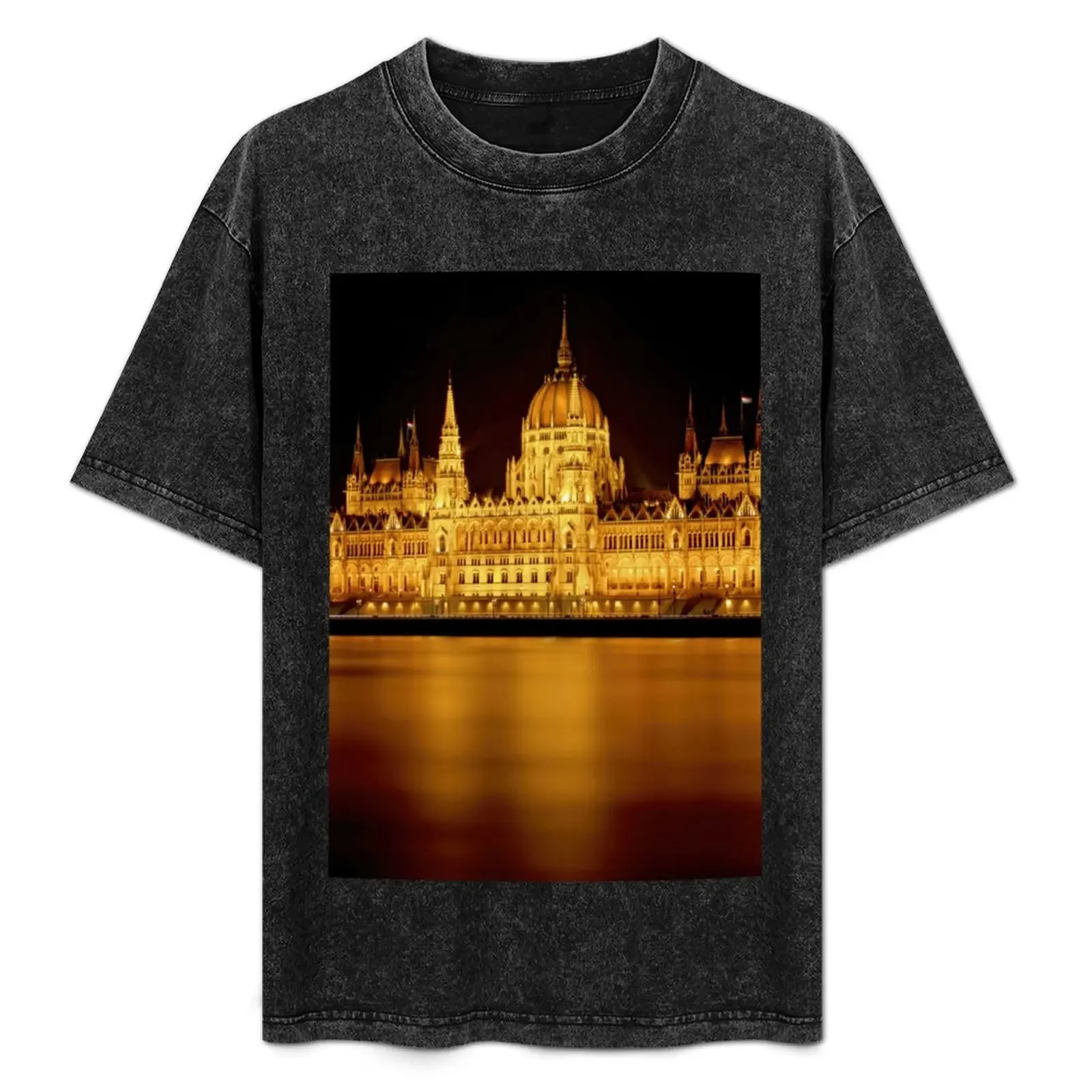 

Long Exposure Night Picture from Beautiful, Famous Parliament from Budapest, Capital of Hungary T-Shirt blue lock t shirt men