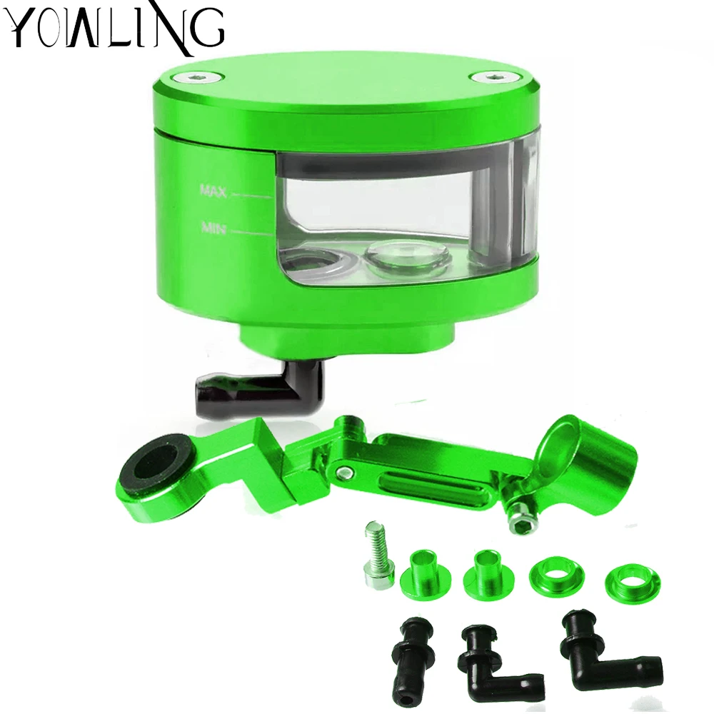 

Universal Motorcycle Brake Fluid Reservoir Oil Tank with mounting kit For Kawasaki Ninja ZX6 ZX6R ZX7R ZX9R ZX12R ZX14R ZX500R