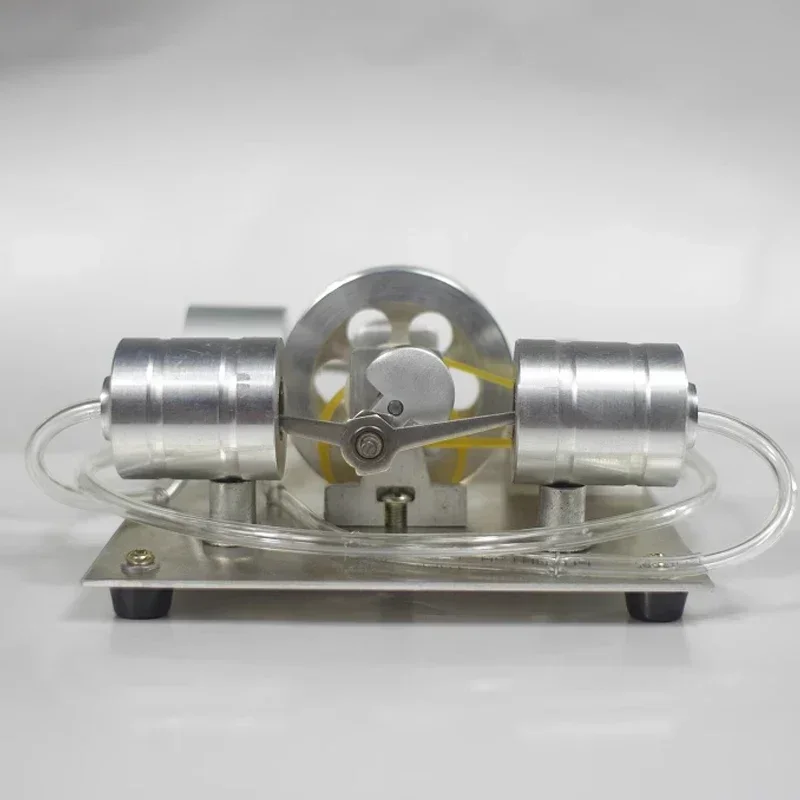 Stirling Steam Engine Model 1.4ml Double Cylinder USB Charging Generator Physics Educational Tool