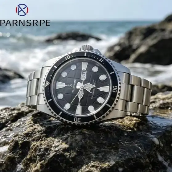 

PARNSRPE - Automatic Mechanical Sapphire NH36A Waterproof, Stainless Steel, Waterproof 100ATM, Men, 2023