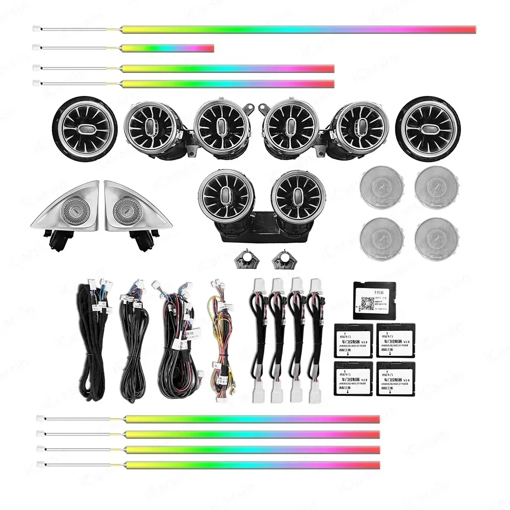 

Обновление 256 цветов W213 светодиодное освещение салона автомобиля для Mercedes Benz E Class 2016 + аксессуары для атмосферных полос