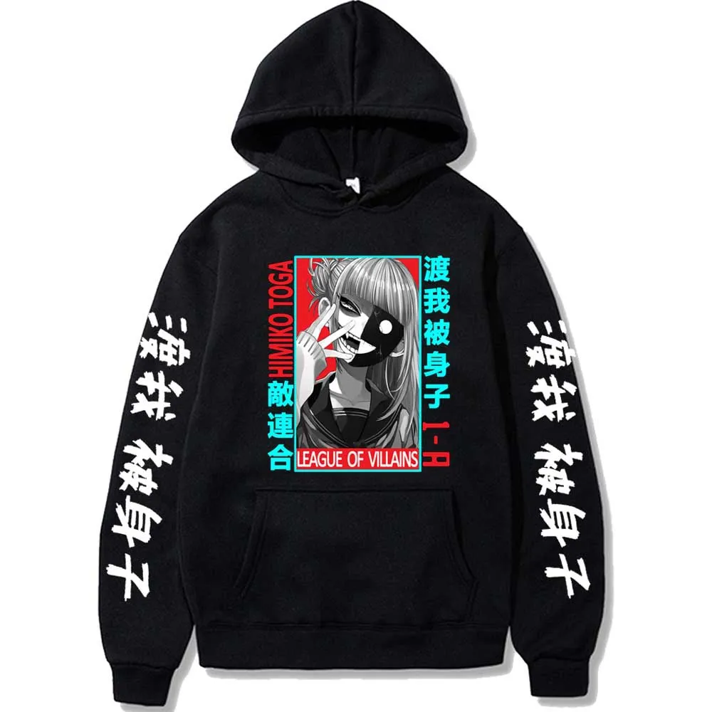 Himiko Toga My Hero Academia Hoodie Mode Japanisches Anime Sweatshirt Hip Hop Casual Unisex Herbst Winter Fleece Streetwear Tops
