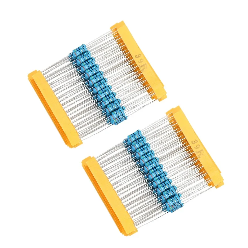 2600PCS/SET 130 Values 1/4W 0.25W 1% Metal Film Resistors Assorted Pack Kit Set Lot Resistors Assortment Kits Fixed Resistor