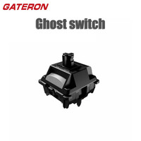Gateron Ghost Switch POM 5pin Black Linear Mechanical Keyboard Switch RGB Double-stage Spring 48g Super Smooth For Gaming Office