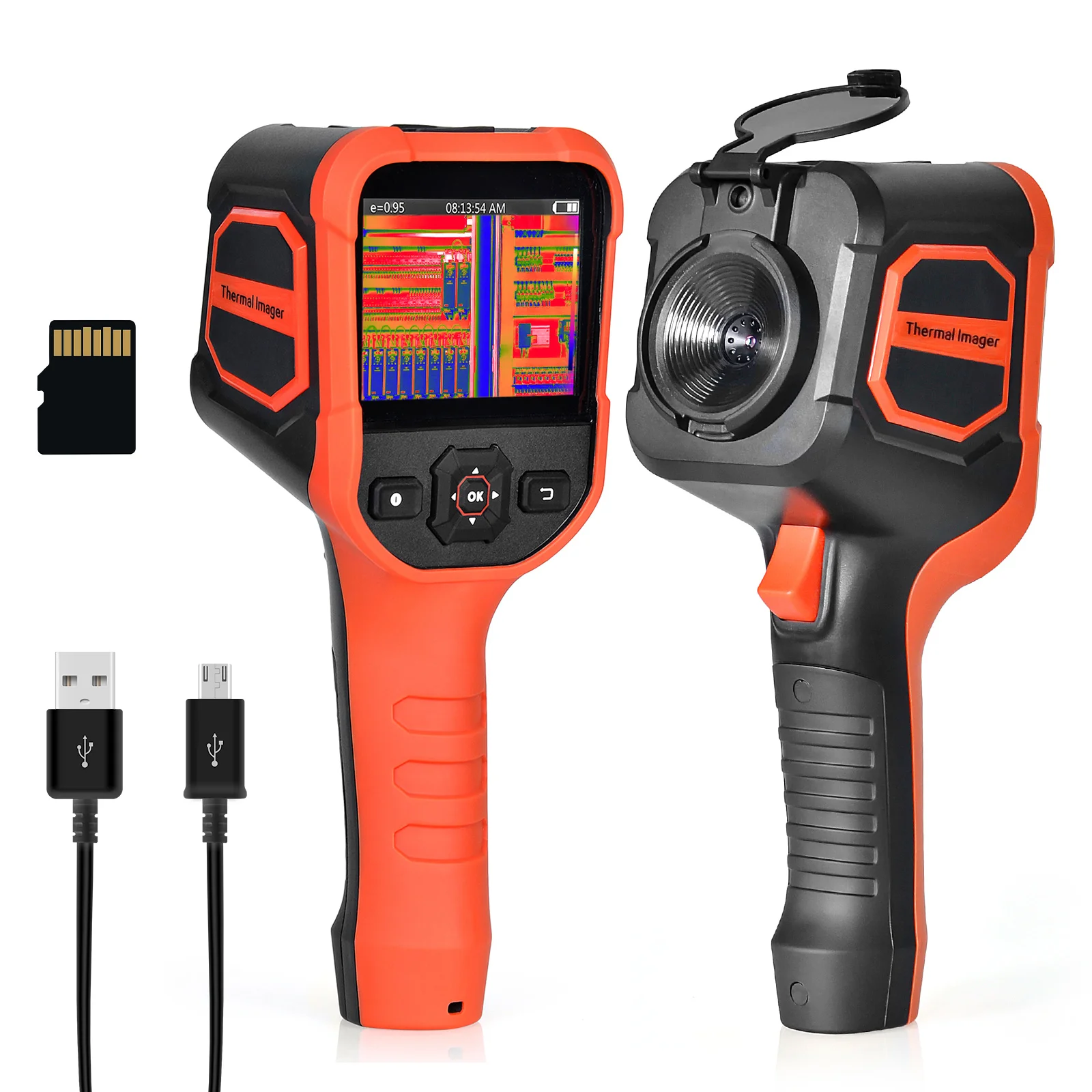 Handheld Infrared Thermal Imager 210*160 IR Res 300000 Pixels Thermal Camera 3.5 Inch Color Screen Thermal Inspection Tool