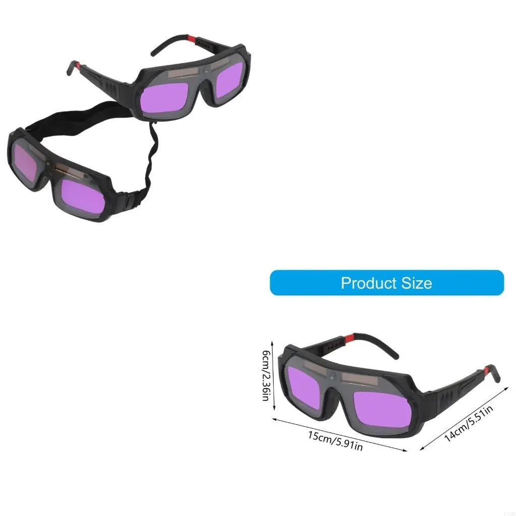 

P82E регулируемые ремешки Солнечные сварочные очки с Auto Darken Lins Glasses Защитные