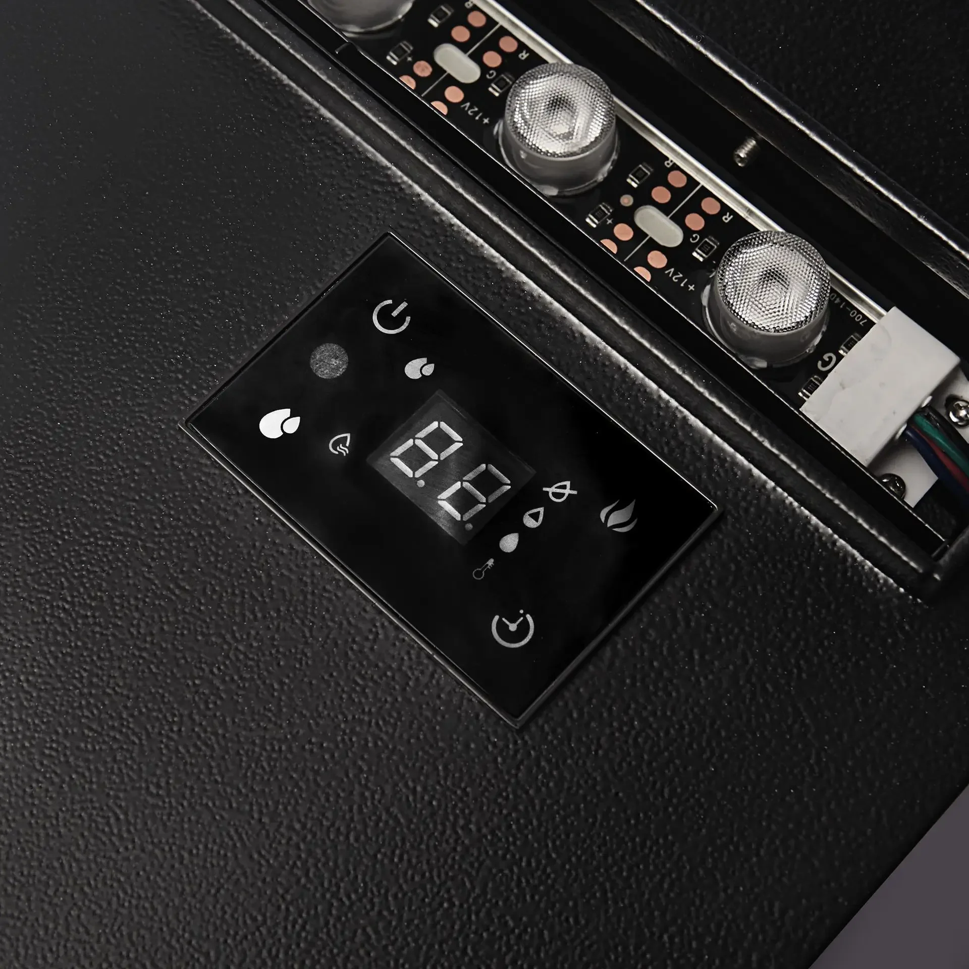 Ultra-Thin Panel Matte Black Atomization Fireplace Fashion Simple Decoration Fireplace Exhibition Hall Background Wall Design