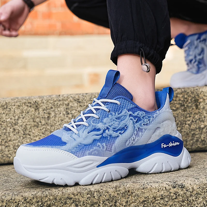 YRZL Mens Sneakers Running Shoes Breathable Mesh Men's Shoes Flats Casual Men Summer Sports Shoe Non Slip Walking Shoes for Men