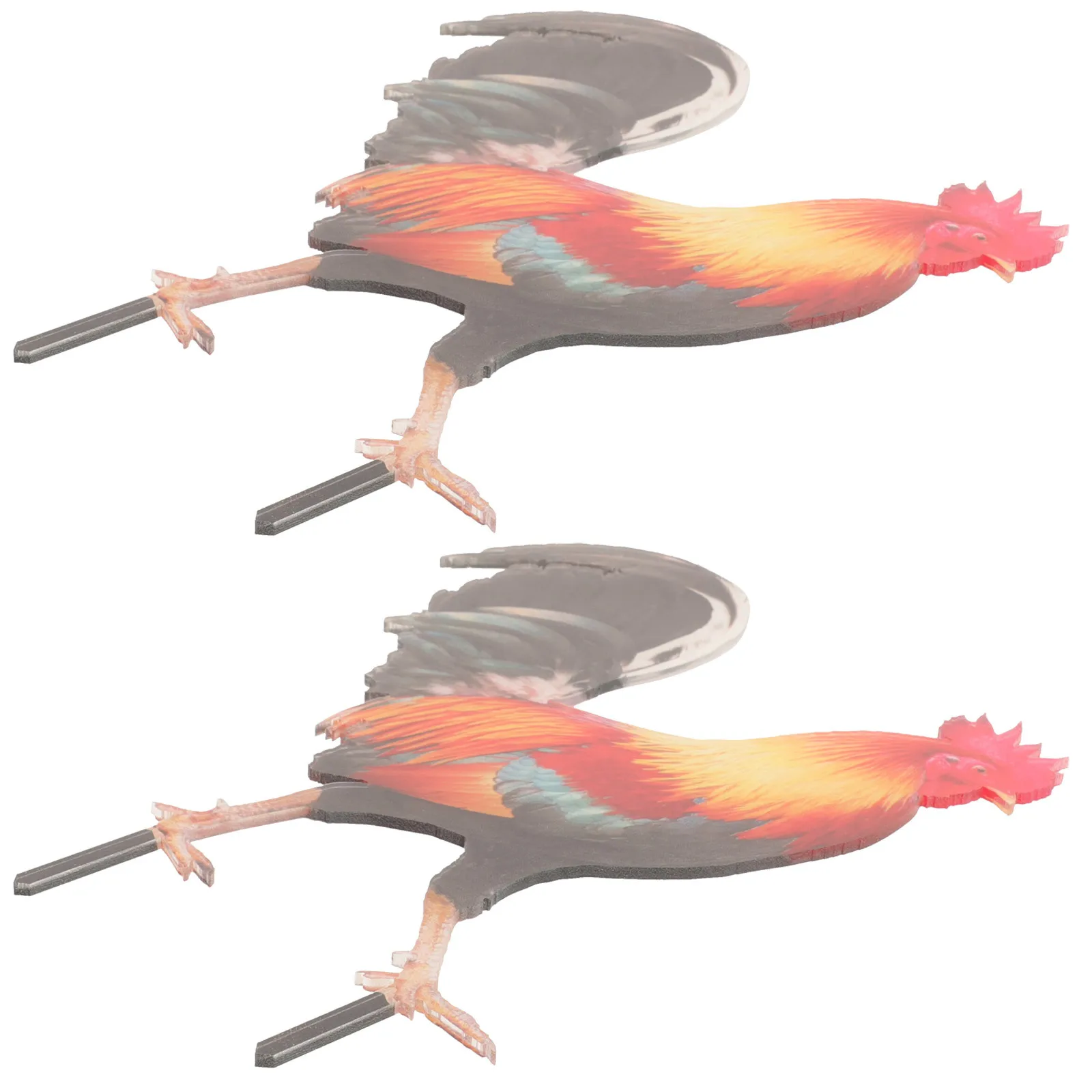 

2Pcs Acrylic Yard Rooster Stakes Realistic Chicken Stake Garden Lawn Decoration Outdoor Adornment Garden Chicken Sign