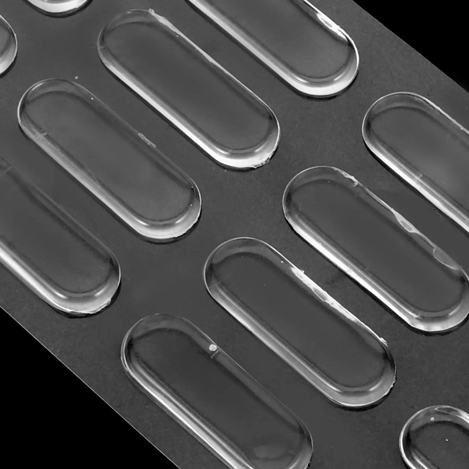 2Pcs Premium Silicone Cabinet Door Bumper Strips Drawer Bumpers Glass Table Top Wall Protector Clear Non-Slip Furniture