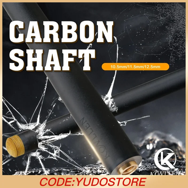 

New KONLLEN Cue Carbon Shaft 11.75mm/12.75mm Carbon Fiber Single Shaft 3/8*8 Radial Pin Unloc Joint Suit for Pool Cue Billiards