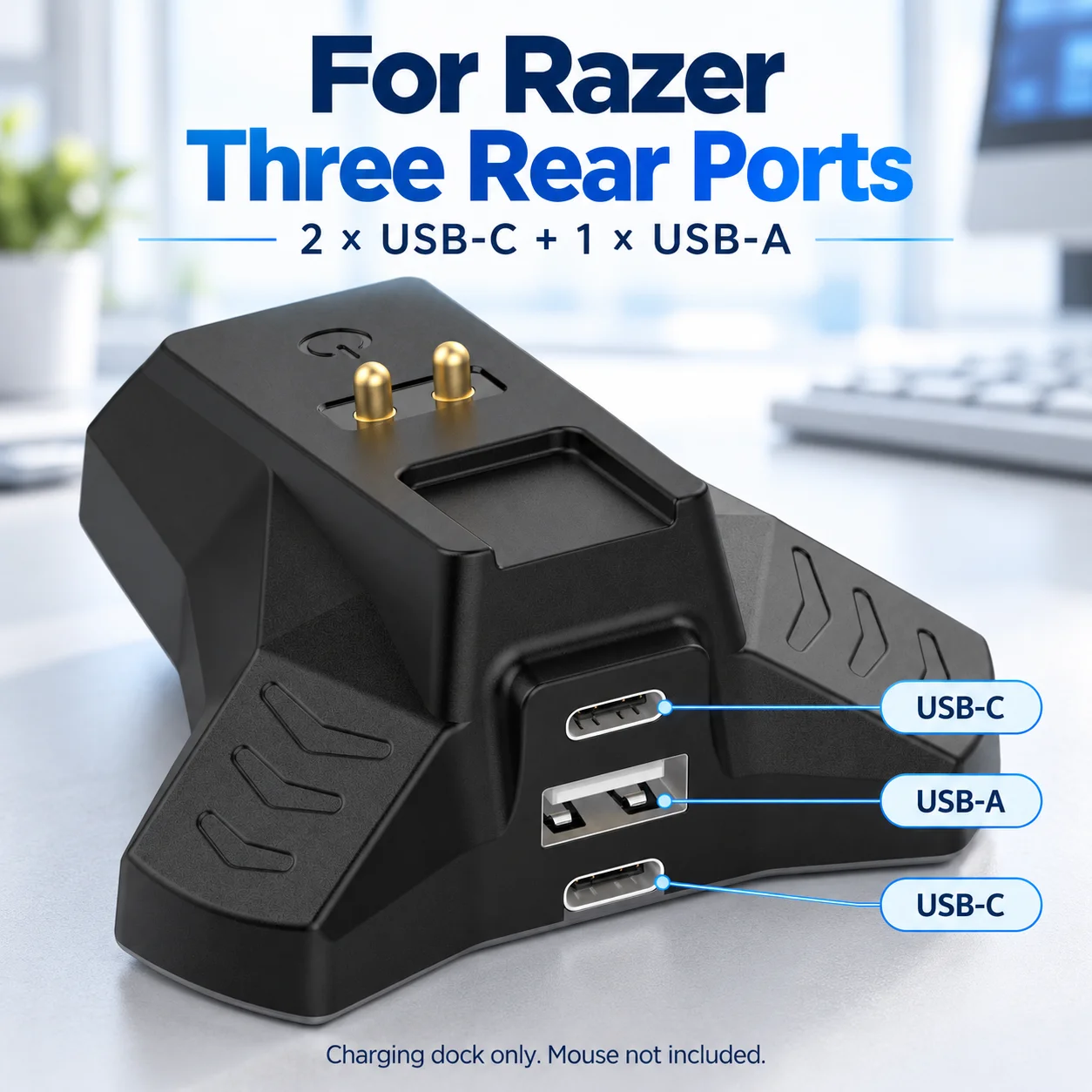 Mouse Charging Dock For Razer Mice DeathAdder V2 Pro/Naga Pro/Viper Ultimate/Basilisk Ultimate Wireless Charger Mouse Accessory