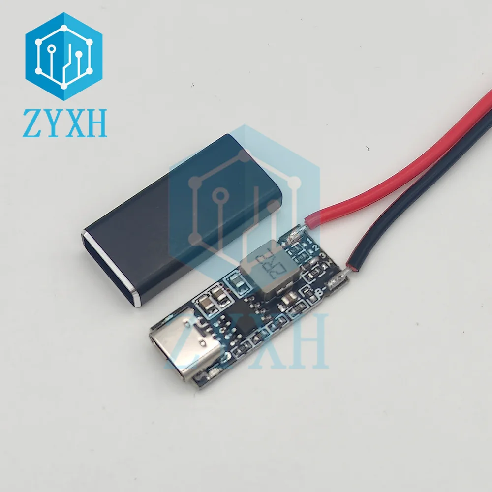 18650 Lithium Battery Charger Module High Current 21700 Polymer Ternary 5V to 4.2V Type-C Charging Board with Case